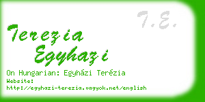 terezia egyhazi business card