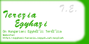 terezia egyhazi business card